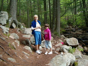 Beverly and grandaughter Katy at Bar Harbor, Maine