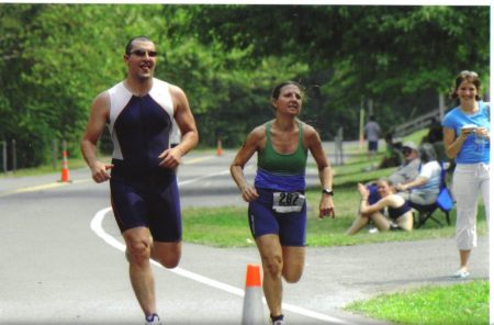 Me competing in the annual Sprint, Splash, and Spin triathlon!