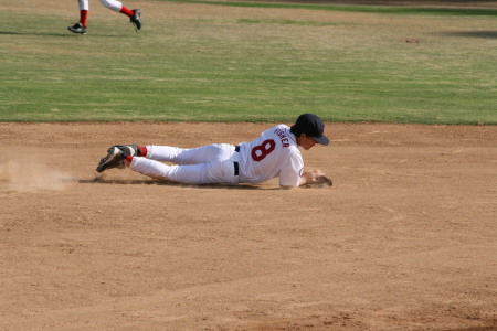 Seth at shortstop