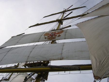The Nadyezhda under sail in the Sea of Japan