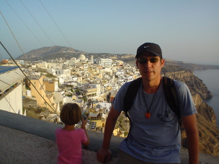 Family in Santorini, Greece