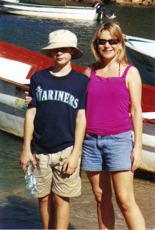 Mom and son in Puerta Vallarta, Dec. '06