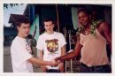 son, tom and caspar in jamaica