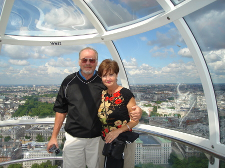 My wife Pat and me on the London Eye