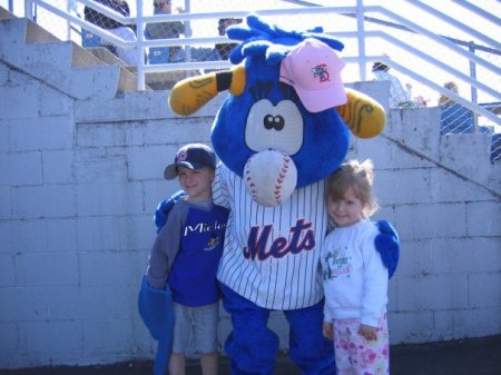 My kids at Binghamton Mets Game