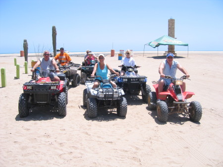 Riding quads in San Felipe with husband & frie