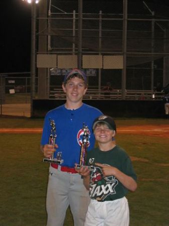 My boys, Matt (13) and Mike (10) both baseball Champs!