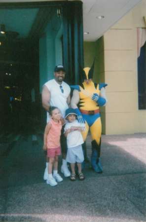 ME, Olivia, & Damon Jr. (DJ) w/Wolverine