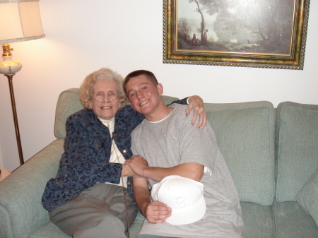 My Mother-in-law, with my oldest son Brandon.