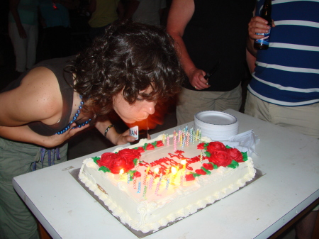 blowing out my birthday candles