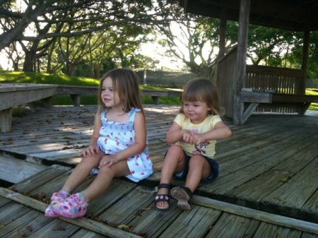 Kristen's Audrey and Abrielle at the park