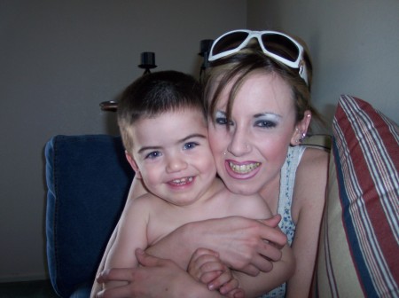 My daughter Amber and My grandson Aiden