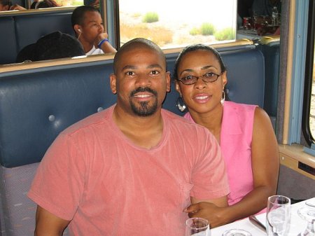 Me and hubby on the Wine Train