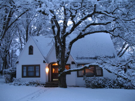 our snowy home