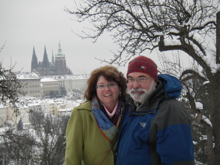 Seabrease and me on Petrin Hill, Prague, 1 Jan 06