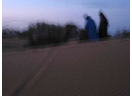 Preparing for an early morning camel caravan - FREEZING