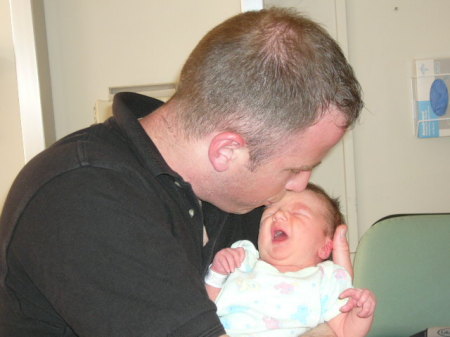 Steve and our daughter Ava getting ready to go home!
