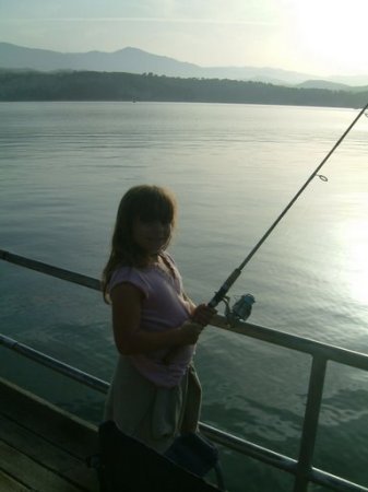 Emily fishing at Cachuma