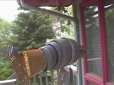 Stove Pipe Fish Haning from Deck