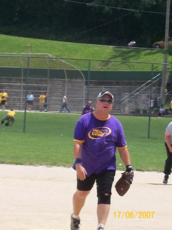 Pitching for my softball team