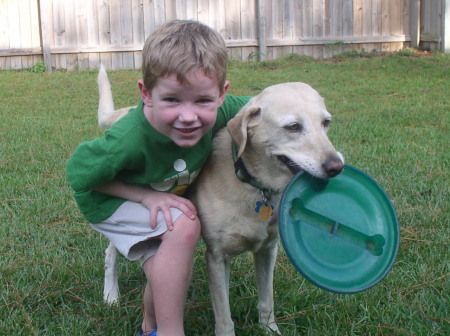 My youngest with his best pal