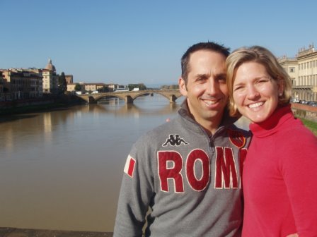 with Sarah in Florence, Italy (before kids :-)