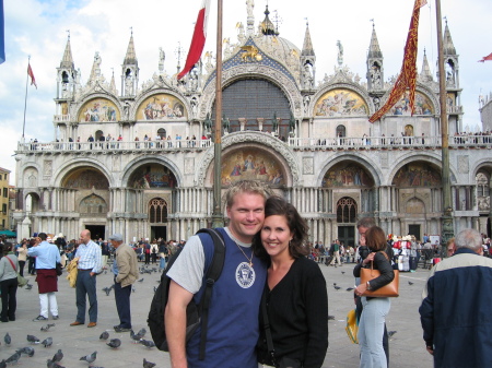 Theresa and I at St. Mark's Cathedral, Venice, Italy