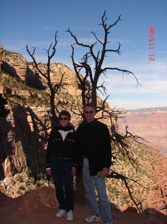 Pat, my husband and his mother at the Grand Canyon 2006