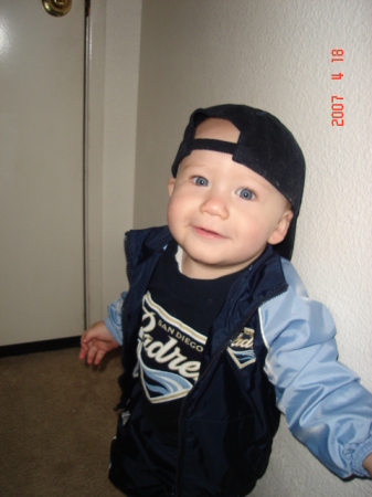 Christian in his Padres outfit