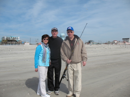 My brother Ralph, my wife Liz and I on our NC beach!