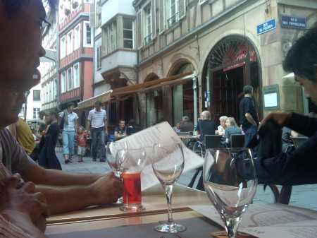 Strasbourg, France at the restaraunt