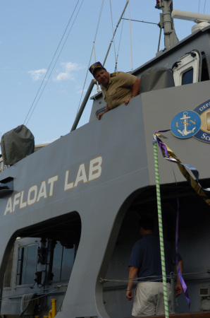 Me Docking the Affloat Lab