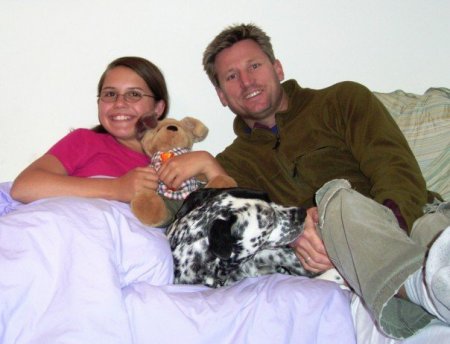 Alix, Dad and Happy Dog