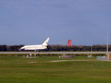 rob's first shuttle landing!