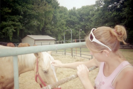 me and my fav horse at church camp