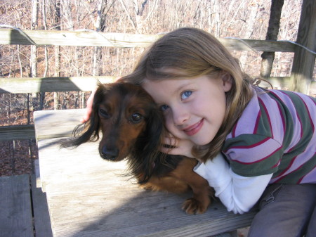 My Family! Daughter Lauren and our dog Moose