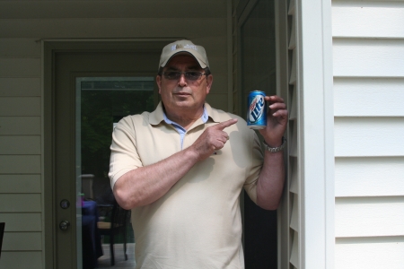 My husband, Jose, with his favorite beer!