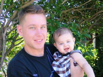 My son Matt and his baby Braelynn