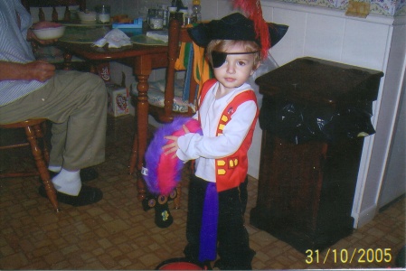 james as a pirate on halloween