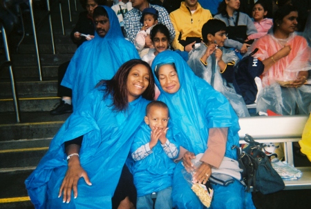 With Grandmom and Shamu