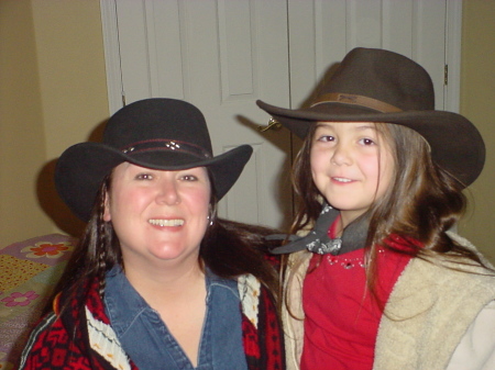 My daughter and I at a barn dance