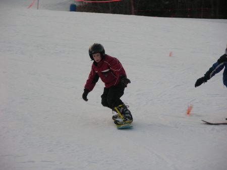 My son Nick....the pro snowboarder.....I love to watch him....from the lounge!!