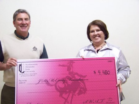 Uwe and Betty with "The Check"