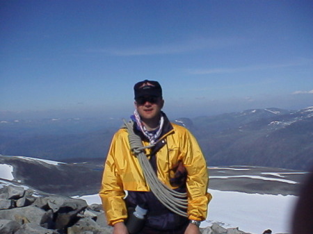 At top of Norway's highest mountain