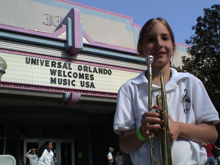 Youngest Daughter before Universal Studios performance