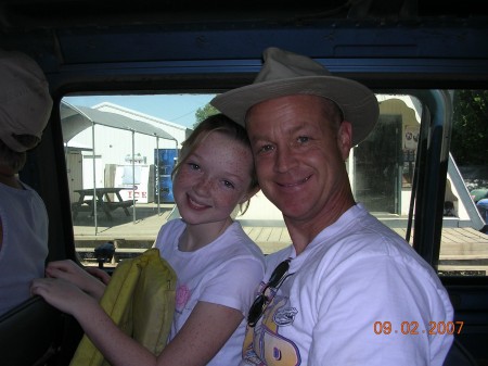 Jeff and Sarah on our way to go canoeing!