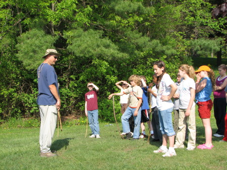 Teaching an outdoor education program in Michigan.