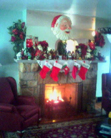 fireplace deco christmas