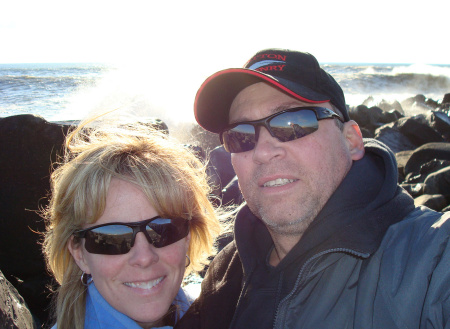 My husband and I on the Washington Coast...