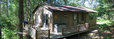 Our humble cottage in the woods.